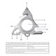 thumbnail image 4 of Portátil al aire libre que acampa EDC supervivencia multiherramienta copo de nieve llave de nieve abridor hexagonal JShteea Para estrenar, 4 of 7