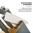 thumbnail image 6 of KitchenAid Classic 12-Piece Japanese Steel Knife Block Set with Built-in Knife Sharpener, Charcoal Gray, 6 of 11