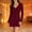 Wine, variant on Elvqul Womens Dresses Summer Sleeveless Pullover Plain Tie Neck Ladies Midi Dresses Formal Black