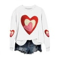 thumbnail image 2 of BEFOKA Womens Graphic T Shirts Long Sleeve Valentine'S Day Crew Neck Sweatshirts Love Heart Printed Ladies Tops And Blouses Going Out Tops Pullover Sweatshirts Graphic T-Shirts Trendy Tunic Outfits, 2 of 5