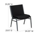 thumbnail image 2 of HERCULES Series Big & Tall 1000 lb. Rated Black Fabric Stack Chair, 2 of 9