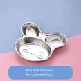 thumbnail image 2 of i Kito Easter Rabbit Plates, Stainless Steel Children Plates with Dividers, Kids Cartoon Plates, 2 of 6