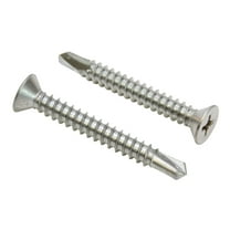 Bolt Dropper #10 X 1-1/2'' Stainless Flat Head Phillips Self Drilling Screw, (25 pc), 18-8 (304) Stainless Steel Screw by Bolt Dropper