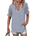 thumbnail image 2 of Blusas De Gasa, Cómodas Blusas Con Pompones Fluidos, Informales Y Sedosos Para Fiestas ANGGREK Otros, 2 of 7