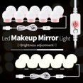 thumbnail image 2 of Makeup Table Mirror Light Led Lamp Led Dressing Table 10 Bulbs Kit USB Dimmable Make Up Cosmetic Bulb ,Widely Use, 2 of 7