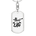 thumbnail image 5 of Hunt Life Stainless Steel or 18k Gold Premium Swivel Dog Tag Keychain, 5 of 10