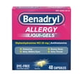 thumbnail image 4 of (3 pack) Benadryl Liqui-Gels Antihistamine Allergy Medicine, Dye Free, 48 Count, 4 of 13
