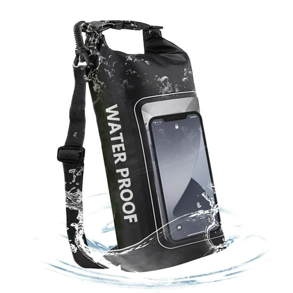 thovorrnl Waterproof Bag with Built-In Phone Pouch, 2L Dry Bag Roll Top Waterproof Phone Bag for Kayaking, Boating, Rafting, Beach