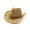 Khaki, variant on Women's Wide Brim Sun Hat Men Summer Western Cowboy Hat Straw Hat Hollowed Out Visor Cap