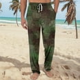 thumbnail image 2 of JGNGSHN Mens Camo Lounge Pants with Drawstring Elastic Waist Pocket Button Fly Comfortable Sleepwear Straight Leg Pajama, 2 of 7