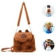thumbnail image 4 of Mochila de peluche de capibara, bolso cruzado multifuncional para niñas, bolso de viaje portátil para la escuela y uso diario, lindo bolso cruzado de peluche con correas ajustables, 4 of 7