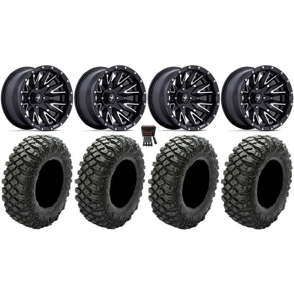 MSA Creed 14" Wheels Machined 30" Crawler XG Tires Honda Foreman Rancher SRA