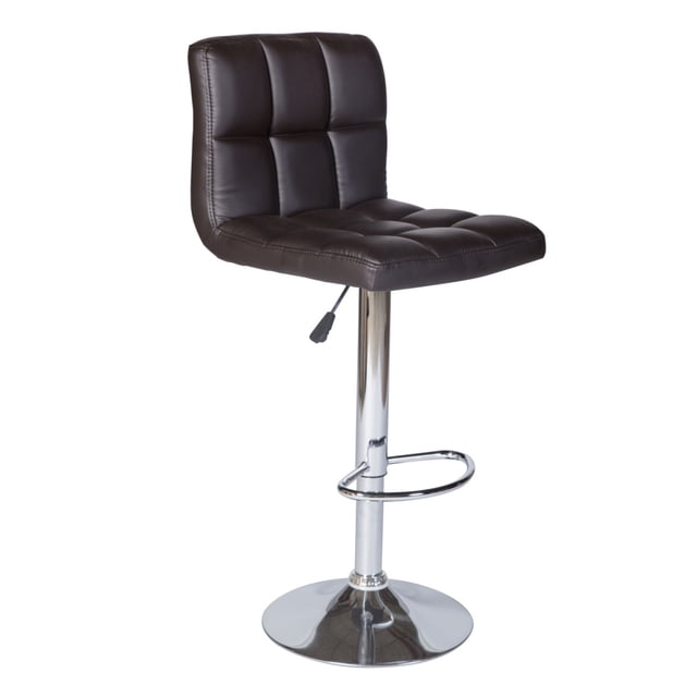 Banco Alto Aéron Color Chocolate PU con Respaldo | Taburete para Barra Cocina o Bar Terzetto