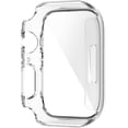 thumbnail image 2 of KOMI Case Compatible with Apple Watch Series 8 7 41mm PC with Tempered Glass Screen Protector,3Pack Full Coverage Ultra-Thin HD Clear Protective Cover for iWatch S7(41mm, Clear/Clear/Clear), 2 of 5