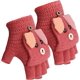 thumbnail image 1 of Lindos guantes de invierno convertibles de lana tejidas manoplas mágicas dibujos animados Ha, 1 of 5