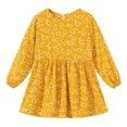 thumbnail image 2 of Vestido Para Niñas Ropa Para Bebés Ropa Para Niños Pequeños Vestido De Manga Larga Con Estampado Floral Traje Amarillo Odeerbi  LM103-1303, 2 of 9