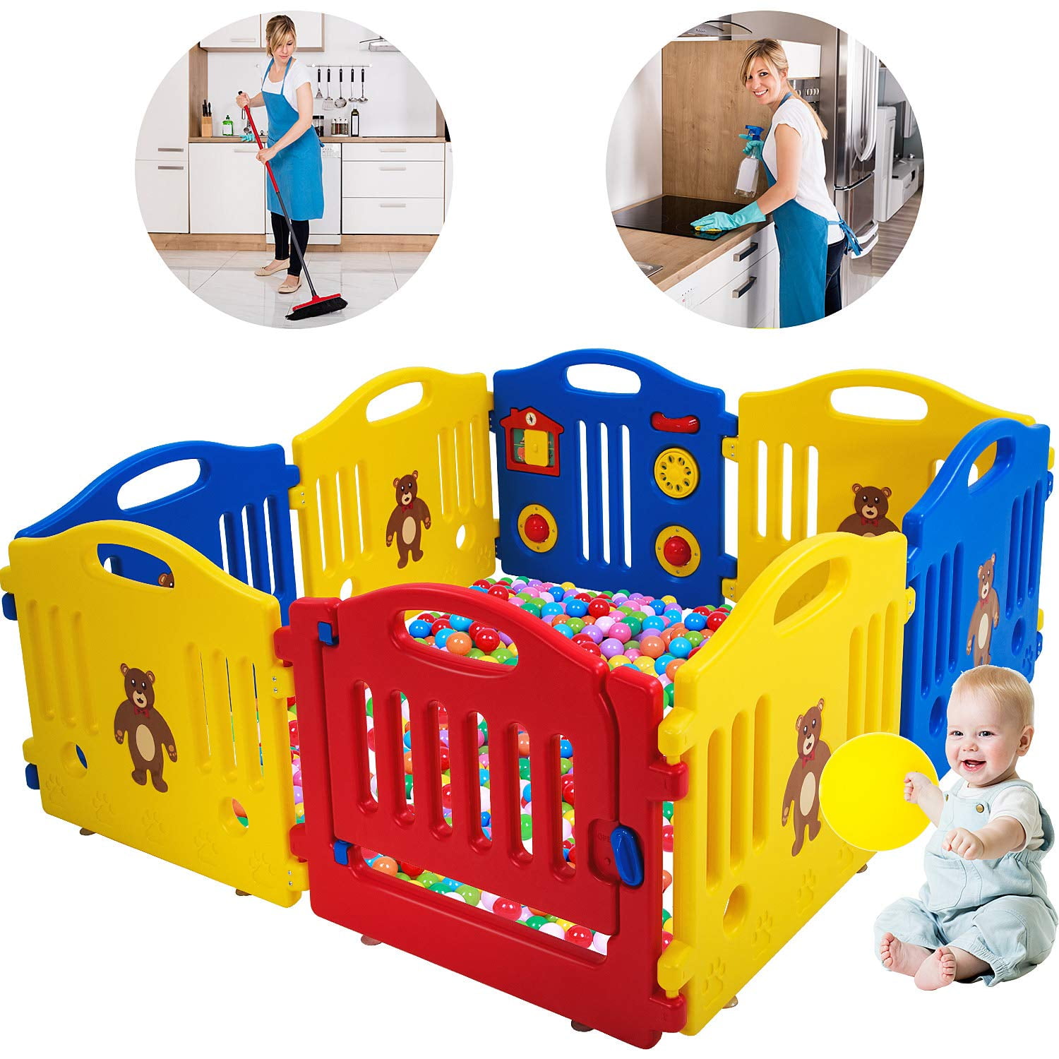 8 panel play yard walmart