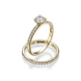 thumbnail image 2 of 6.00MM D-F VS Moissanite Engagement Ring With Diamonds (0.68 ct Moissanite Weight, 1.07 ctw dew) Round Shape 14K Gold, 2 of 2