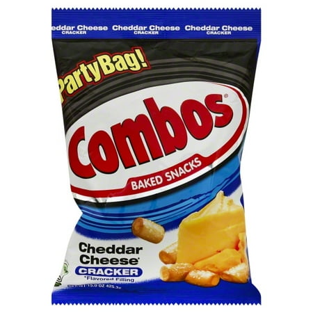 Combos Cheddar Cheese Cracker Baked Snacks Party Bag, 15