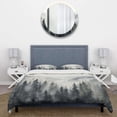 thumbnail image 3 of Grey Misty Morning Forest Horizon - Duvet Cover Set, 3 of 5