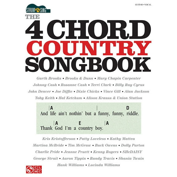The 4-Chord Country Songbook, (Paperback)