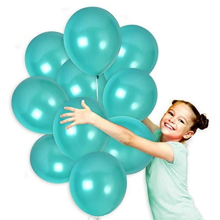 Treasures Gifted Turquoise Teal Thick Latex Metallic Balloons 100
