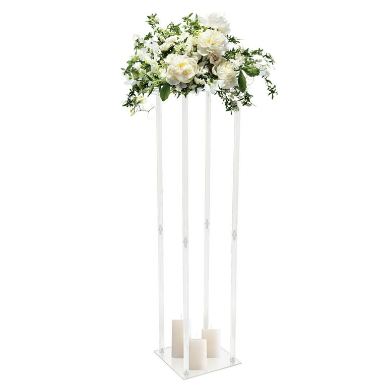 Clear Acrylic Wedding Party Floral Stand Centerpiece Backdrop Decor 39
