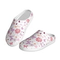thumbnail image 2 of Yiaed Retro Floral Print Slippers Fuzzy Warm Cozy Slippers Non Slip House Slippers For Indoor Outdoor Slippers House Slippers-46/47, 2 of 7