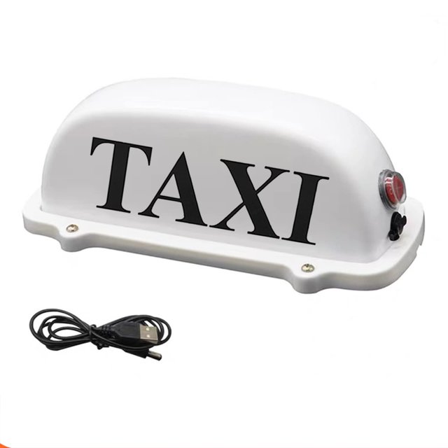 Lámpara de techo para taxi DRFLYSD recargable por USB con base magnética