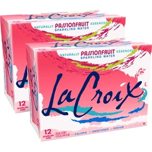LaCroix Passionfruit Sparkling Water, 12 fl oz, 24 Pack