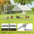 thumbnail image 2 of Shining Large 10'x10' Metal Chicken Coop with UV-Resistant Cover & Secure Lock, Outdoor Enclosure for Chickens, Ducks, Rabbits, Durable Peaked Roof Design, 2 of 10