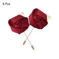 thumbnail image 3 of Ramilletes de Rosa Unique Bargains 6 Pcs para Novio Ceremonia de Boda Vino Tinto, 3 of 5