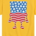 thumbnail image 3 of SpongeBob SquarePants - Silhouette Stars Stripes - Toddler & Youth Short Sleeve Graphic T-Shirt, 3 of 6