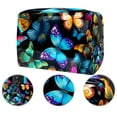 thumbnail image 2 of Flower Butterfly Waterproof PVC Cosmetic Travel Organizer Bag with Zipper - Lightweight and Large Capacity Makeup Storage Case for Women and Girls - Printed Design Toiletry Organizer for Travel, 2 of 6