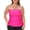 Hot Pink, variant on Ocean Blues Women's Plus Size Bandeau Tankini Top Only Strapless Ruched Swimsuits Top Molded Cups Tankini Bathing Suits for Women