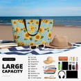 thumbnail image 5 of Kdxio White Polka Dot Sunflower for Beach Bag for Women Large Beach Tote Bag Waterproof Sandproof Swim Bag with Zipper Pockets Beach Vacation Travel, 5 of 7