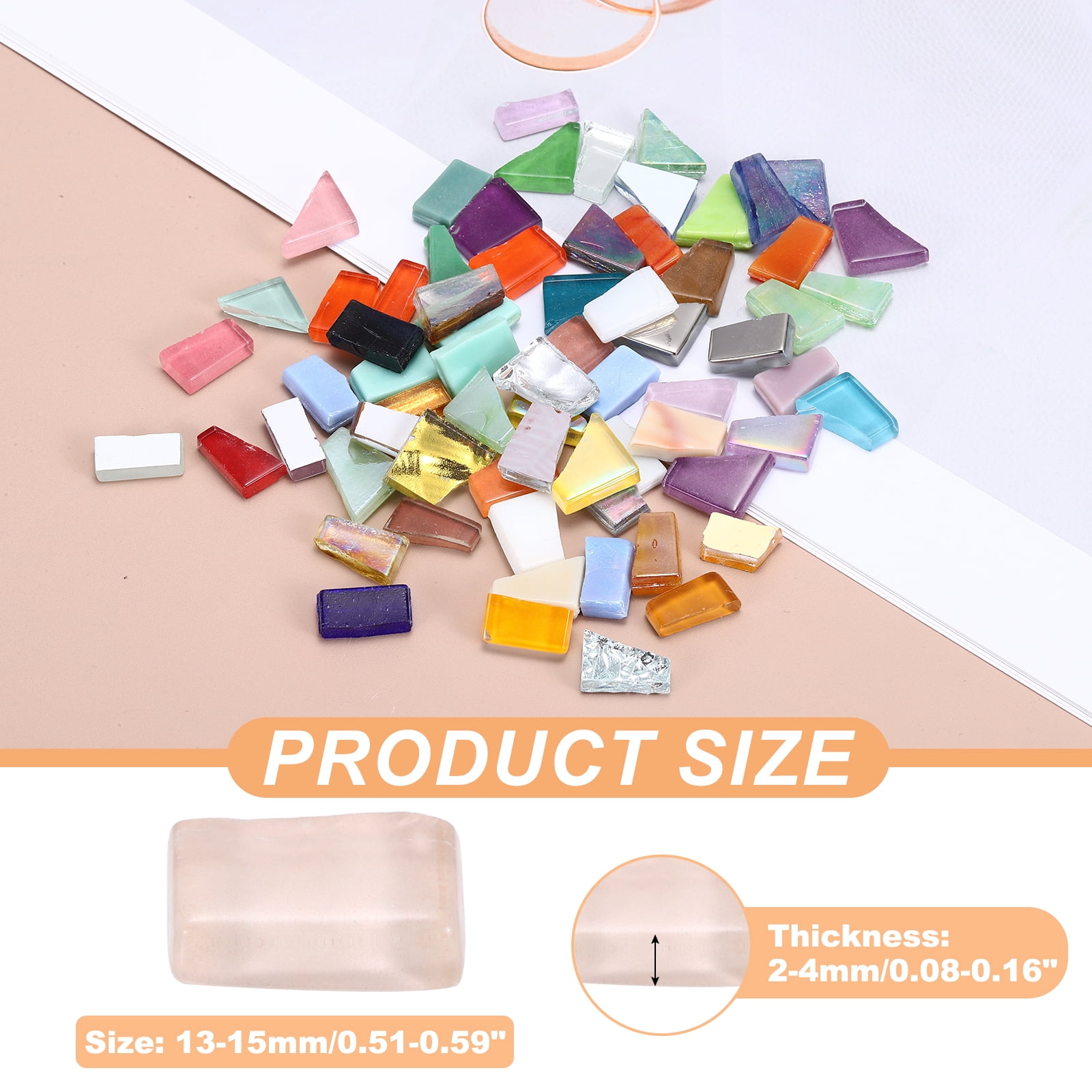 Uxcell Irregular Glass Mosaic Tiles, 500g/1.1LB Irregular Stained Glass Sheets Broken Mosaic Pieces Tiles Supplies Kit Bulk for DIY Art Craft Making Home Decor, Pink Series
