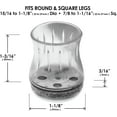 thumbnail image 2 of Slipstick GorillaFelt Chair Leg Floor Protectors for Hardwood Floors, Clear Sleeve Felt Pads for Furniture That Stay On, Fits Round & Square Legs, Includes 8 Premium Transparent Chair Socks, CB184, 2 of 4