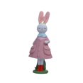 thumbnail image 4 of Figura de conejito de Pascua, decoración de Pascua, adorno de escritorio, creativo, coleccionable, de pie rosa, 4 of 9