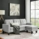 thumbnail image 2 of Sillón Sala Esquinera Izquierda Reversible KingsHouse Madera Tapizado Poliéster Sofá Minimalista Gris Estandar, 2 of 8