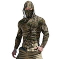 thumbnail image 2 of Qgtaibl Men's Camouflage Hoodies UV Sun Protection S Long Sleeve Performance Gym Shirts Lightweight Running Jogging Workout Tops (002 Camouflage), 2 of 9