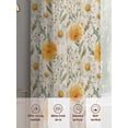 thumbnail image 6 of Spring Yellow Flowers Sheer Curtains 2 Panels Set Vintage White Daisy Farm Plant Watercolor Sheer Window Curtains Light Filtering Rod Pocket Voile Drapes for Bedroom Living Room 52"X72", 6 of 9