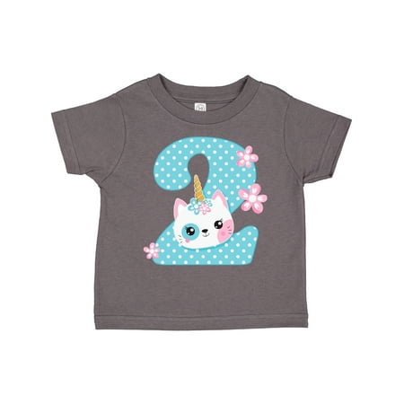 

Inktastic Unicorn Kitty 2nd Birthday Gift Toddler Toddler Girl T-Shirt