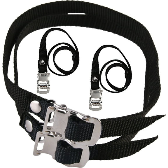 LULULION 4pcs Adjustable Bike Pedal Straps Slip Footrest Straps for Gym and Sports Durable Design for Stationary Use