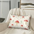 thumbnail image 6 of KLL Flat Mushrooms Pattern Silk Pillowcase for Hair and Skin Standard Size 20"X 30" Soft Breathable Pillow Covers for Sleeping, 6 of 7