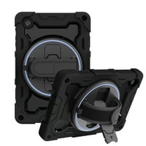 Dteck Rugged Case for Lenovo Tab M8 (3rd Gen) 8" Tablet TB-8506 2021 / Tab M8 HD (2nd Gen) 2019 TB-8505 for Kids, Heavy Duty Tough Shockproof Cover with Rotating Hand Strap Stand,Black