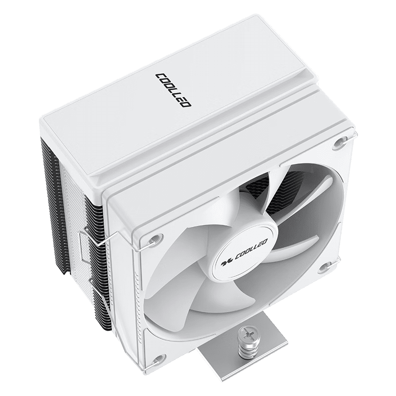 Pure white air-cooled radiator COOLLEO B40S Lite H CPU Air-Cooled Radiator Direct Contact Heat Pipe,Computer Cooler