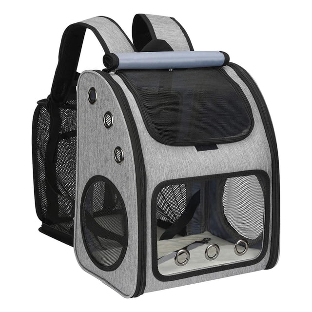 Mochila transportadora para mascotas COVONO expandible para gatos y perros, 8 kg