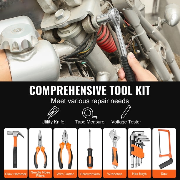 KFFKFF Tool Collection, 216-Piece Household Hand Tool Kit, Durable