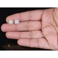 thumbnail image 3 of Diamond Celebrity's 0.50ct VVS 'D' Moissanite Men's/Womens 925 Silver Yellow Round Stud Earrings, 3 of 12